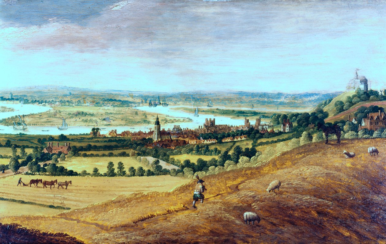 The Environs of London fra Greenwich, c1620-1630 af Unbekannt