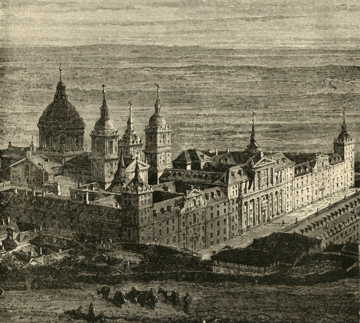 The Escurial, nær Madrid, 1890. af Unbekannt