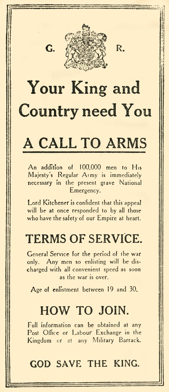 Den første annonce, c1914, 1919. af Unbekannt