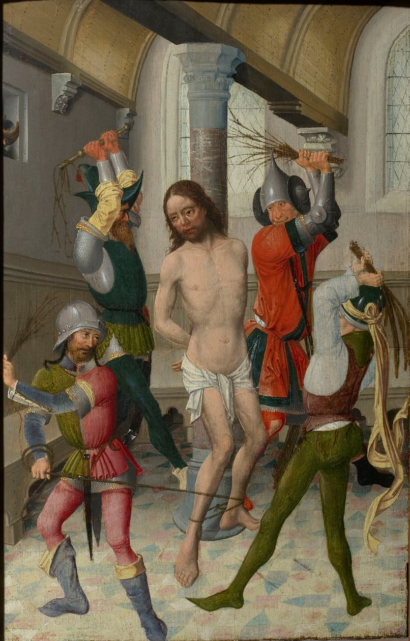 The flagellation of Christ, ca 1465. af Unbekannt