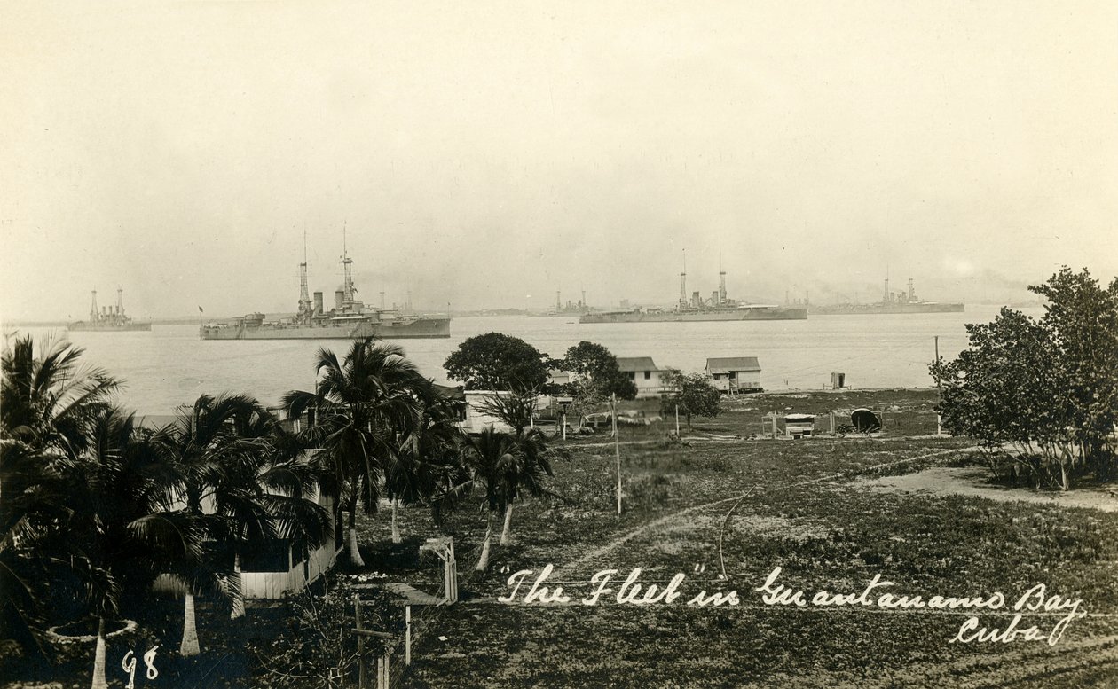 Flåden i Guantanamo Bay, Cuba, c1919. af Unbekannt