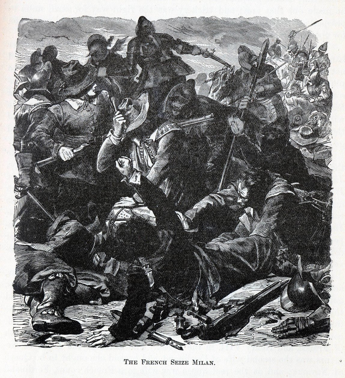 Franskmændene erobrer Milano, 1882 af Unbekannt