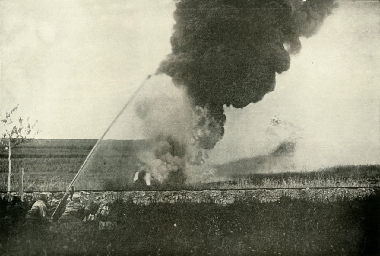 Den tyske Flammenwerfer., 1919. af Unbekannt