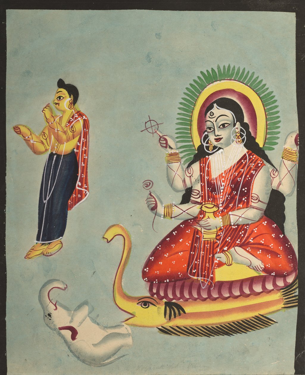 Gudinden Ganga, 1800-tallet. af Unbekannt