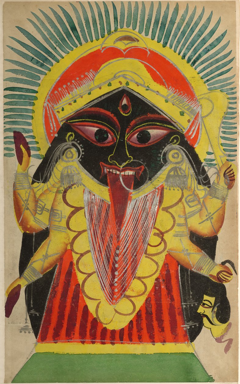 Gudinden Kali, 1800-tallet. af Unbekannt