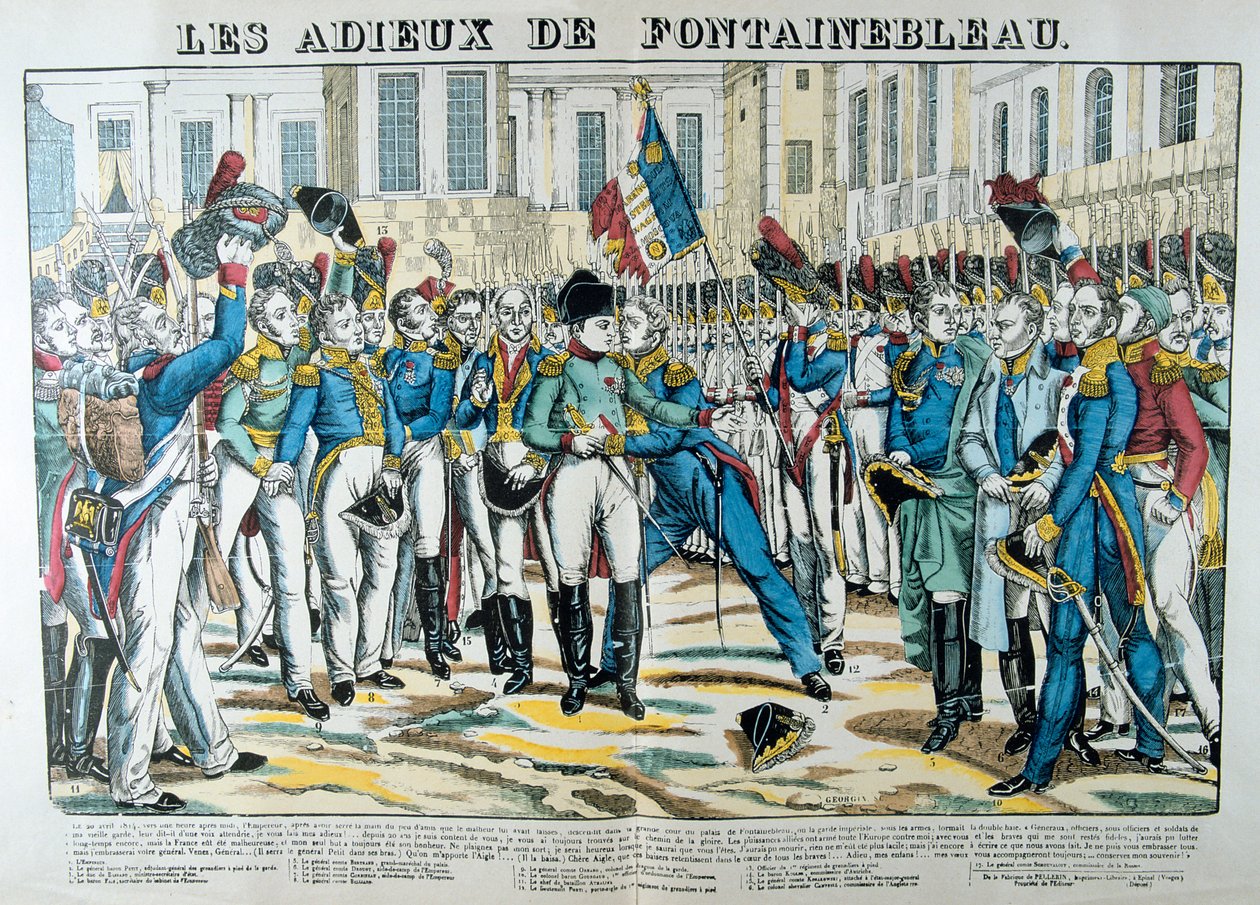 Farvel fra Fontainebleau, 1800-tallet. af Unbekannt