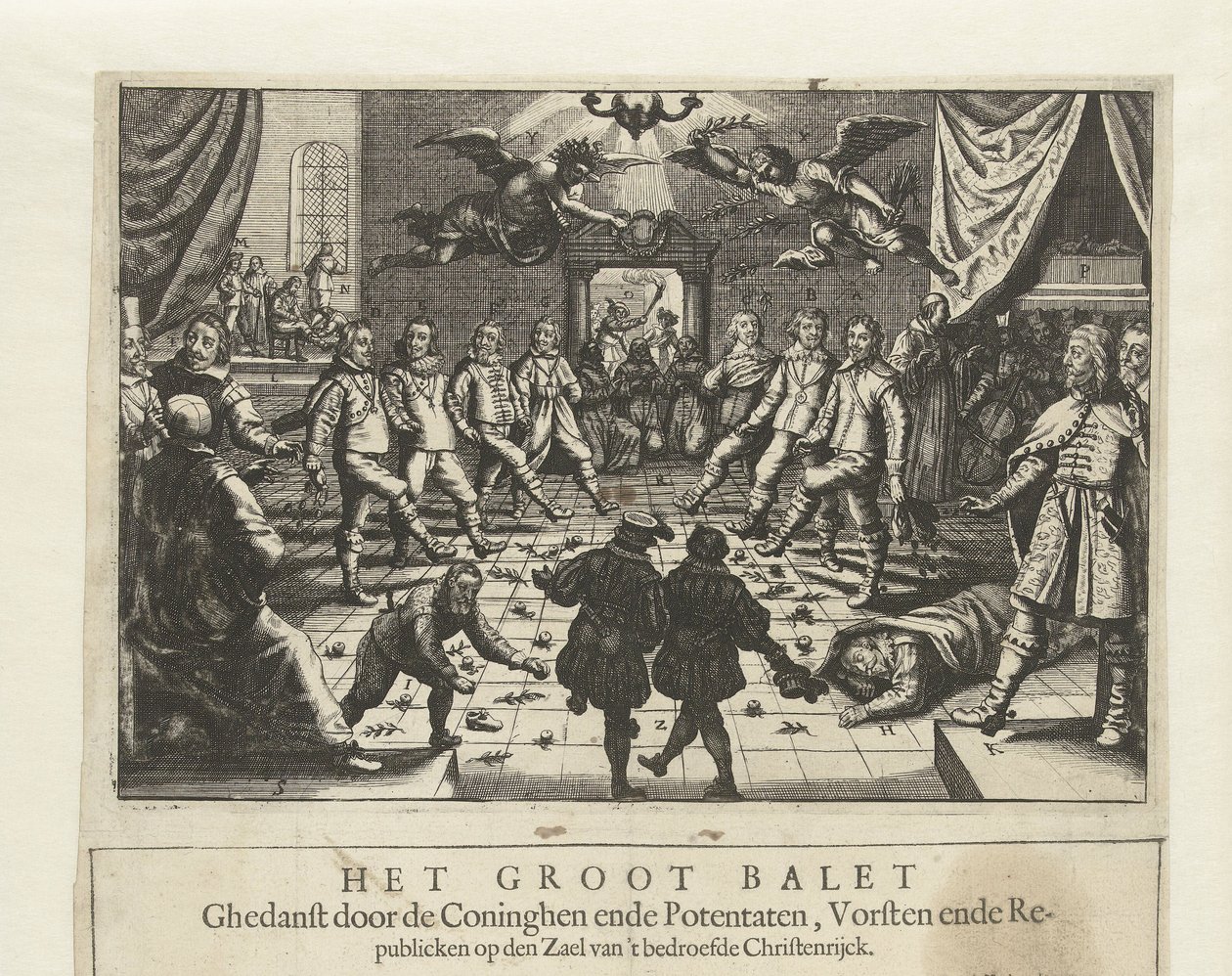 Den store europæiske krigsballet, ca. 1643. af Unbekannt