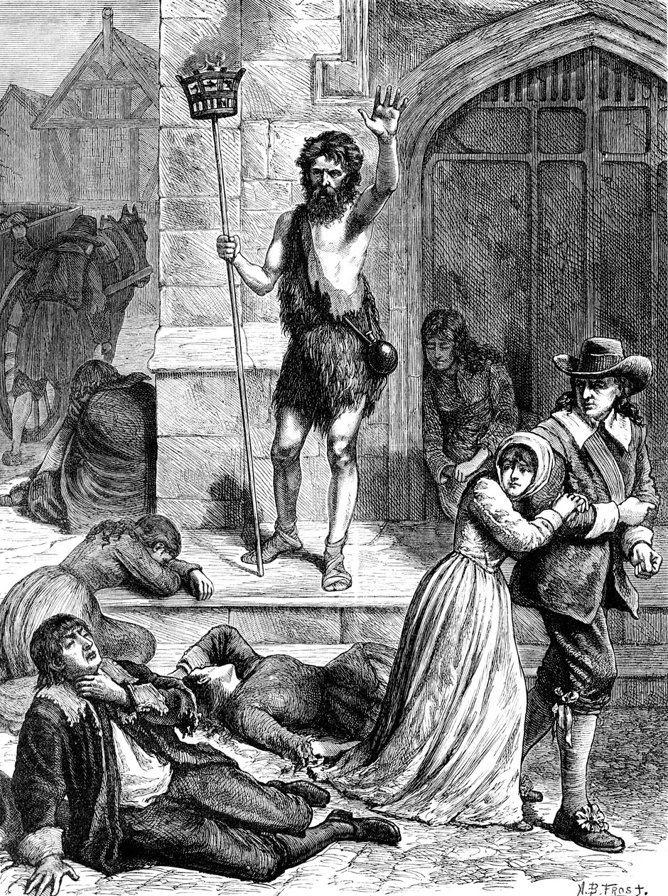 Den store pest i 1665 c1902 af Unbekannt