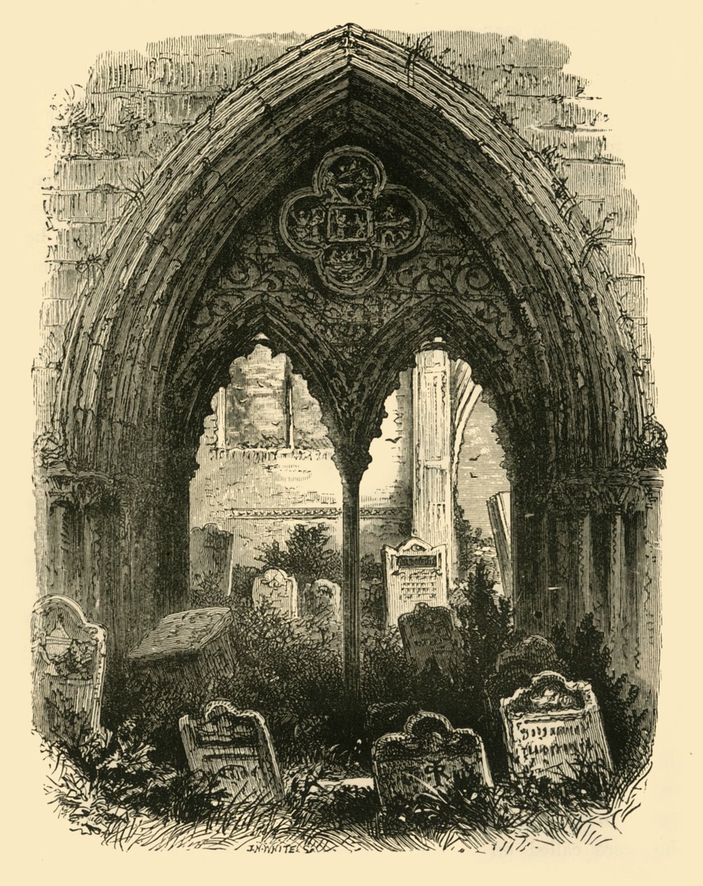 Den Store Portal, Crowland Abbey, 1898. af Unbekannt