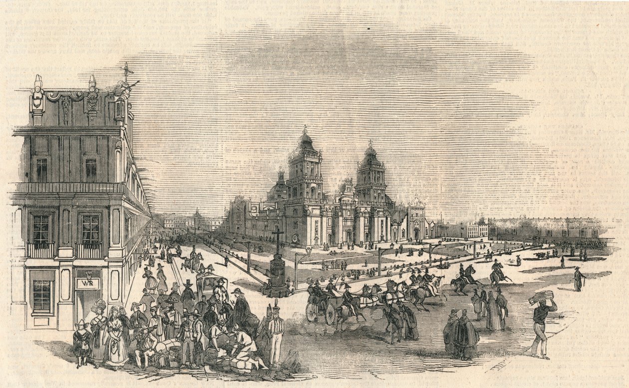 The Great Square, Mexico, 1845. af Unbekannt