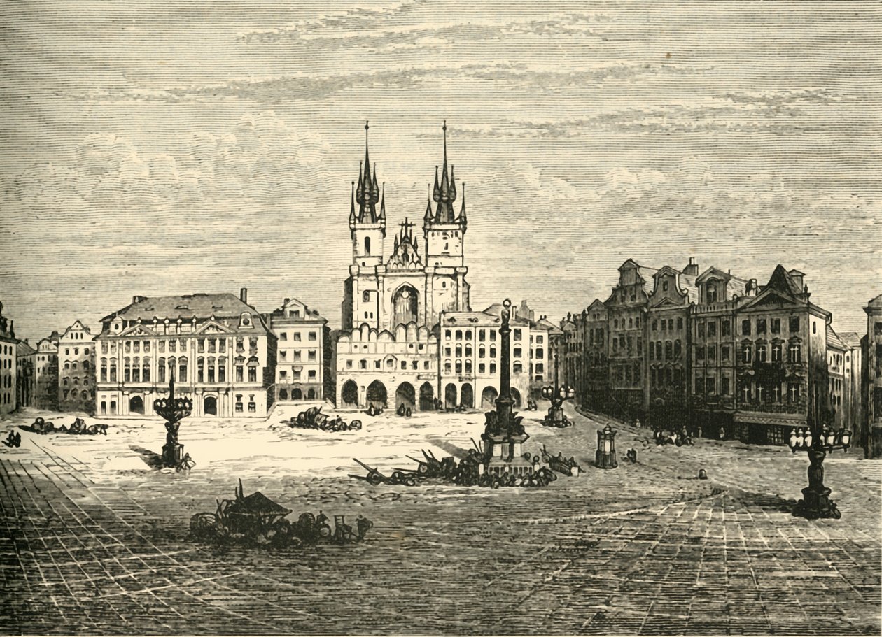 Den Store Plads, Prag, 1890. af Unbekannt