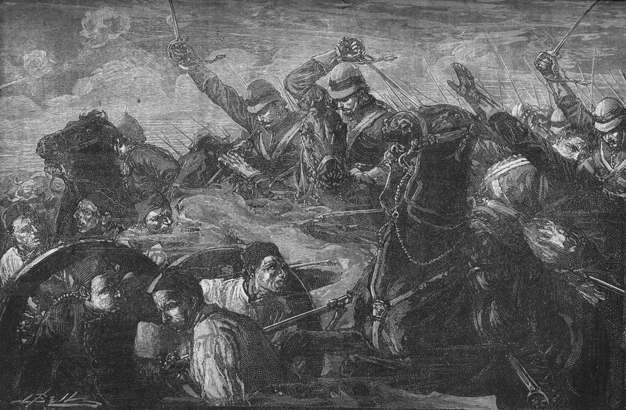 The Guards Charging the Guns at Kassassin, c1882 af Unbekannt