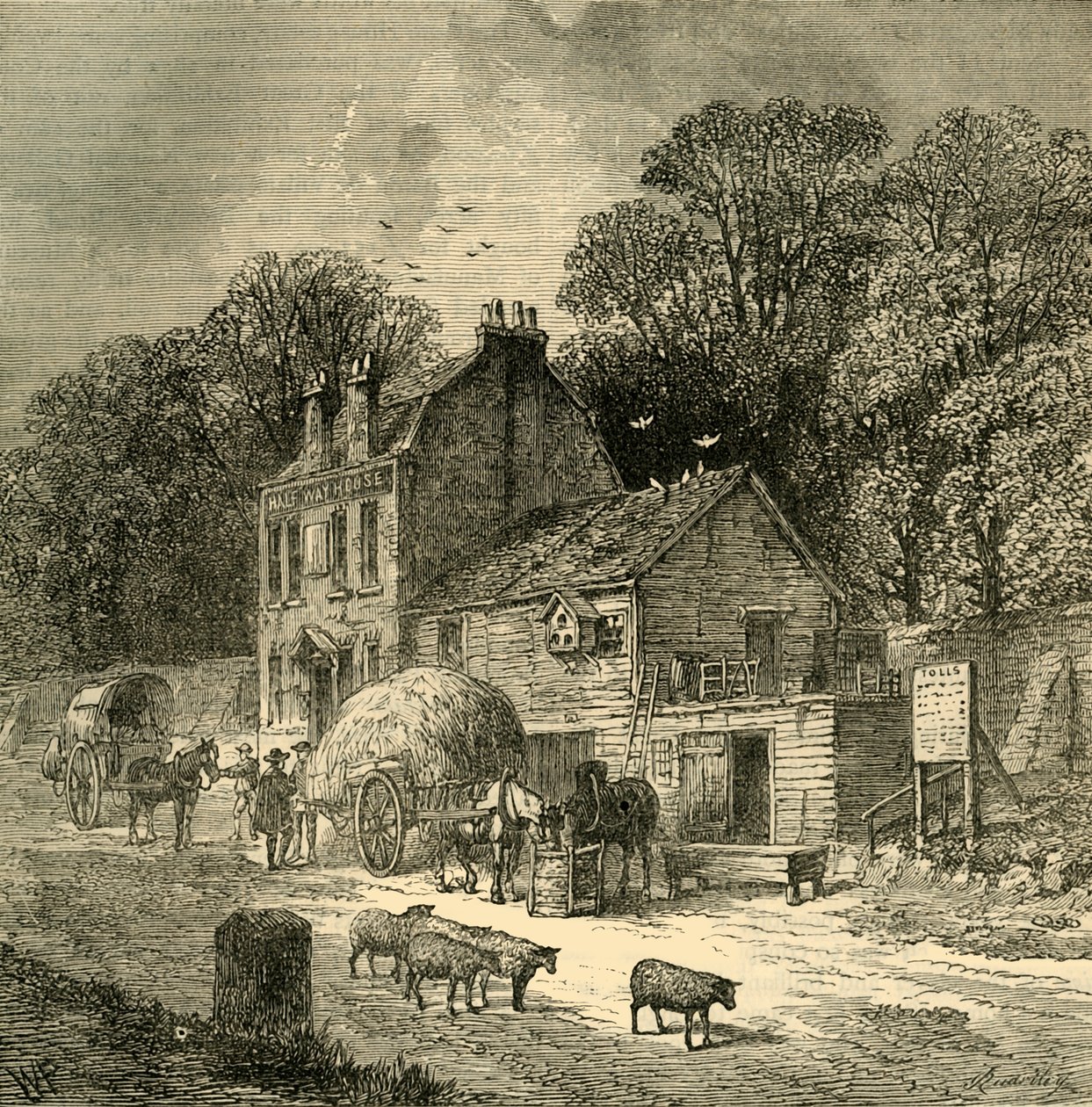 The Halfway House, Kensington, 1850, c1876. af Unbekannt