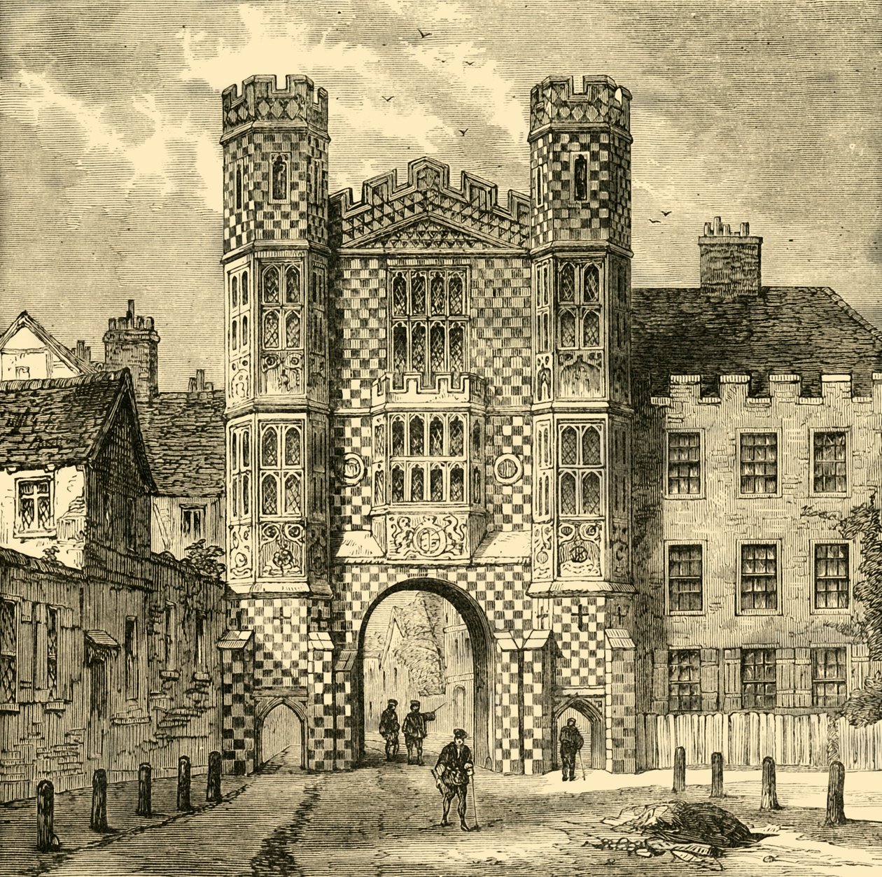 Holbein Gateway, Whitehall, 1881. af Unbekannt