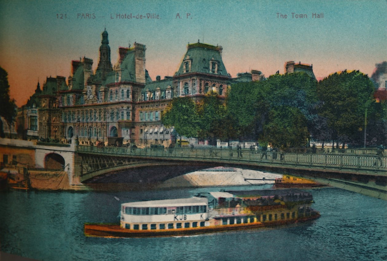 Hotel de Ville, Paris, c1920 af Unbekannt