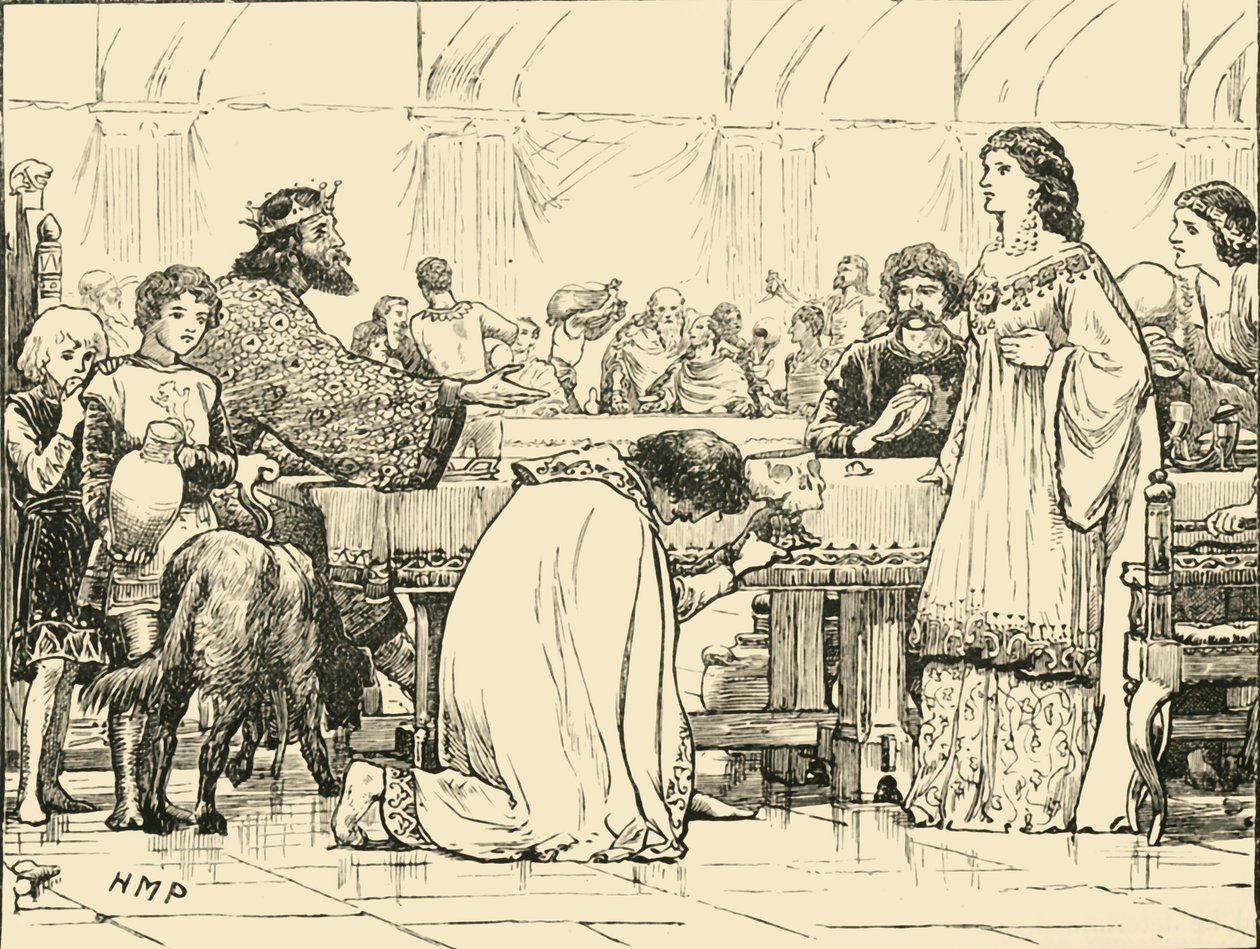 The Last Banket of Alboin, c570AD, 1890. af Unbekannt