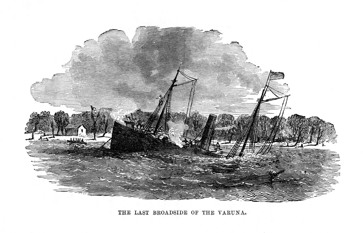 Den sidste bredside af Varuna, 1862, 1872 af Unbekannt