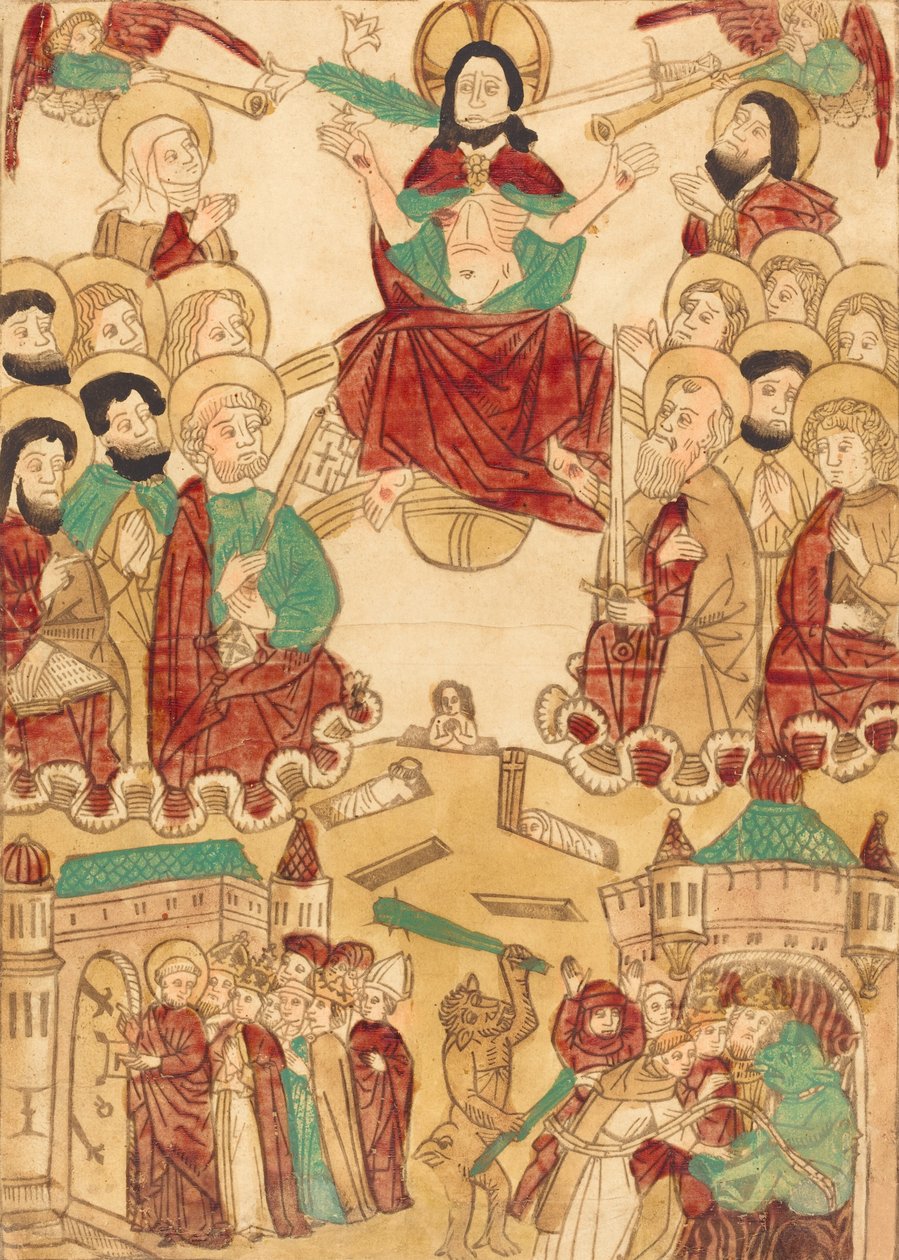 Den sidste dom med apostlene, ca. 1460. af Unbekannt