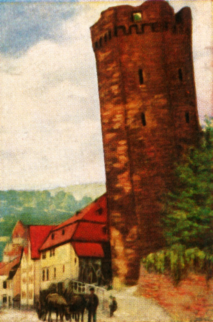 Det skæve tårn i Dausenau, c1928. af Unbekannt