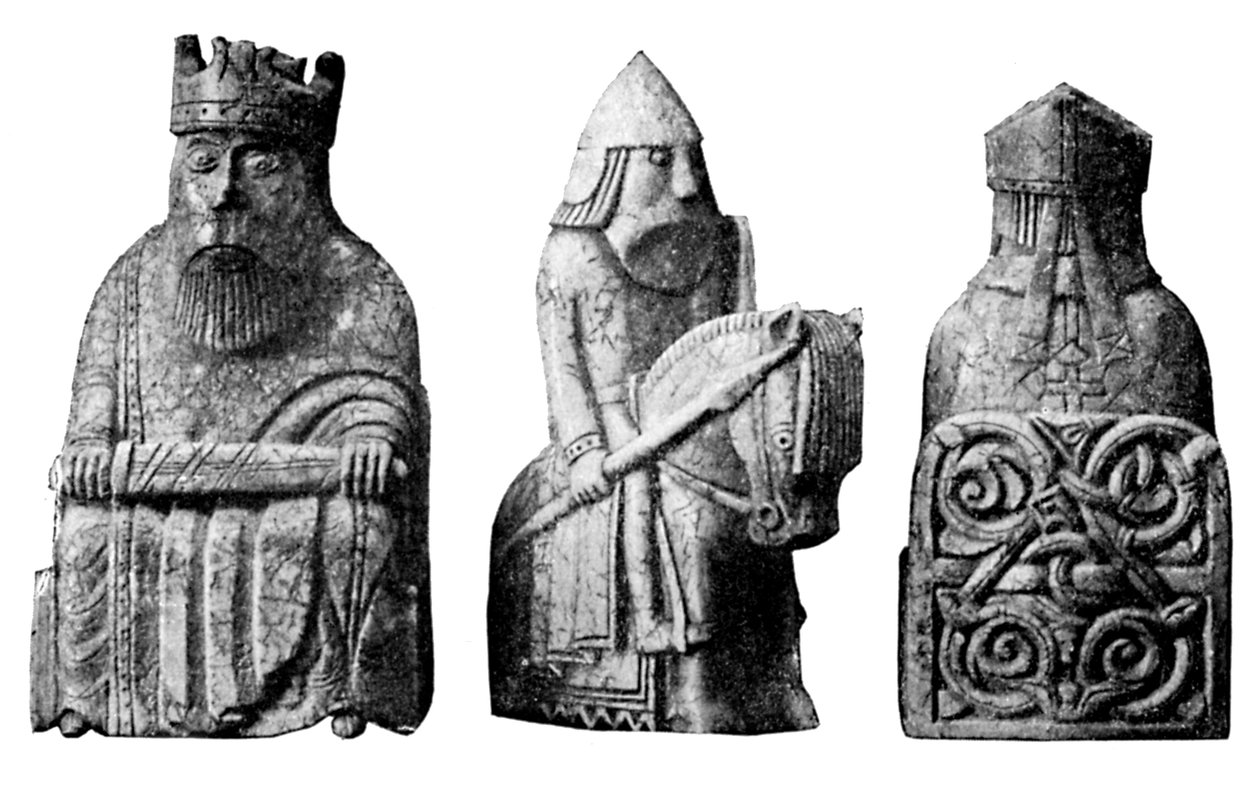 The Lewis Chessmen, norsk, c1150-c1200, c1920 af Unbekannt