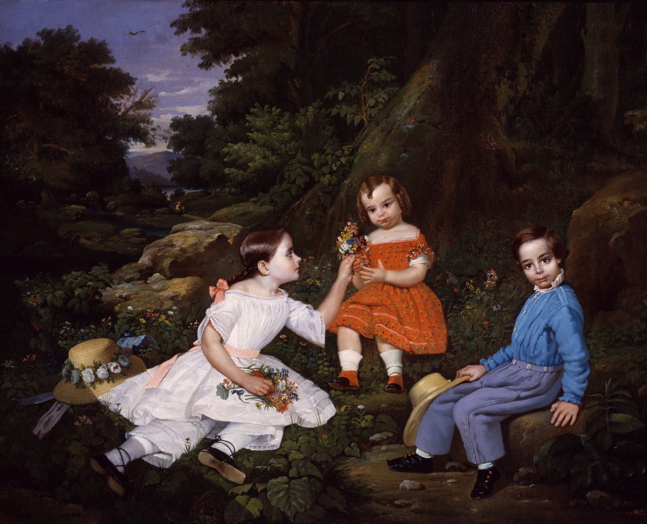Mabie-børnene, ca. 1852. af Unbekannt
