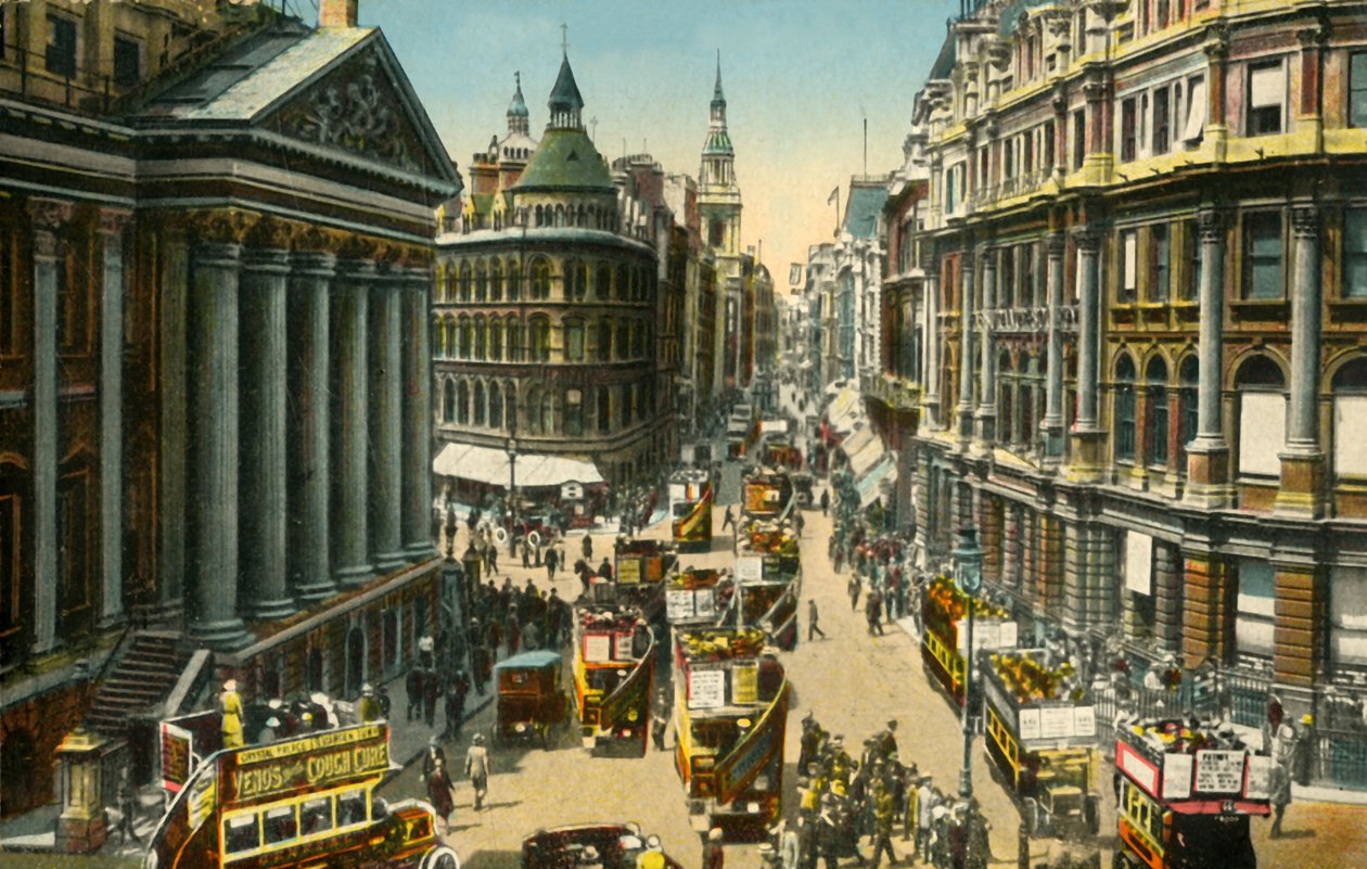 The Mansion House og Cheapside, London,. af Unbekannt