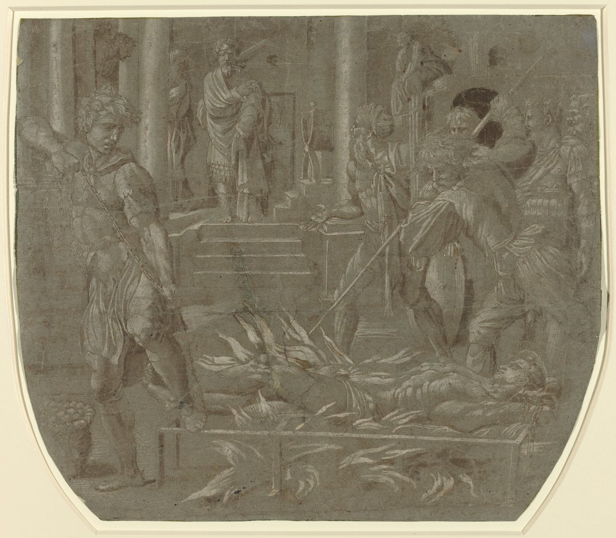 The Martyrium of Saint Lawrence, 1500-tallet. af Unbekannt