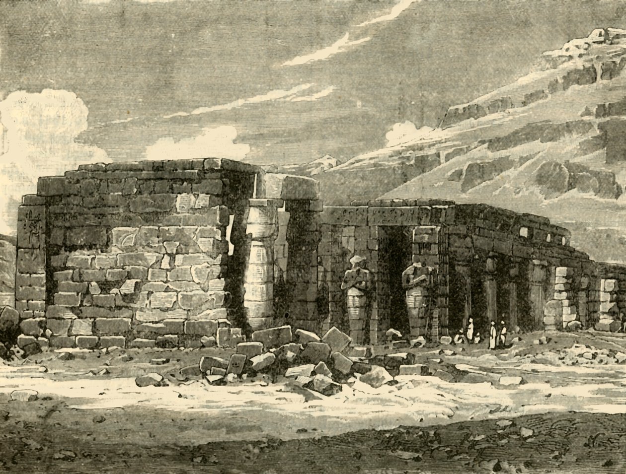 Memnonium i Theben, 1890. af Unbekannt