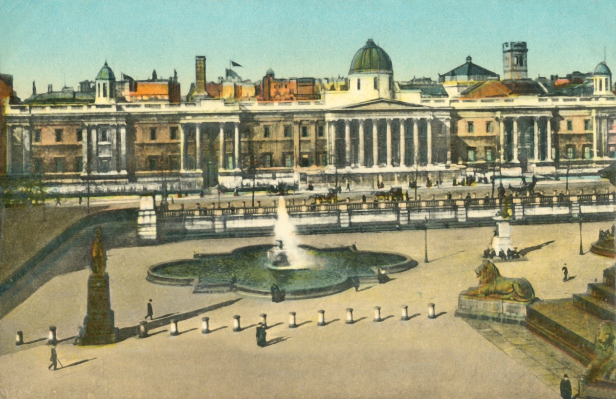 National Gallery og Trafalgar Square, London, c1910. af Unbekannt