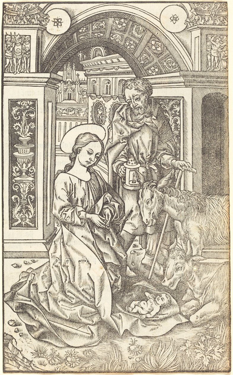 Fødselen, ca. 1500. af Unbekannt