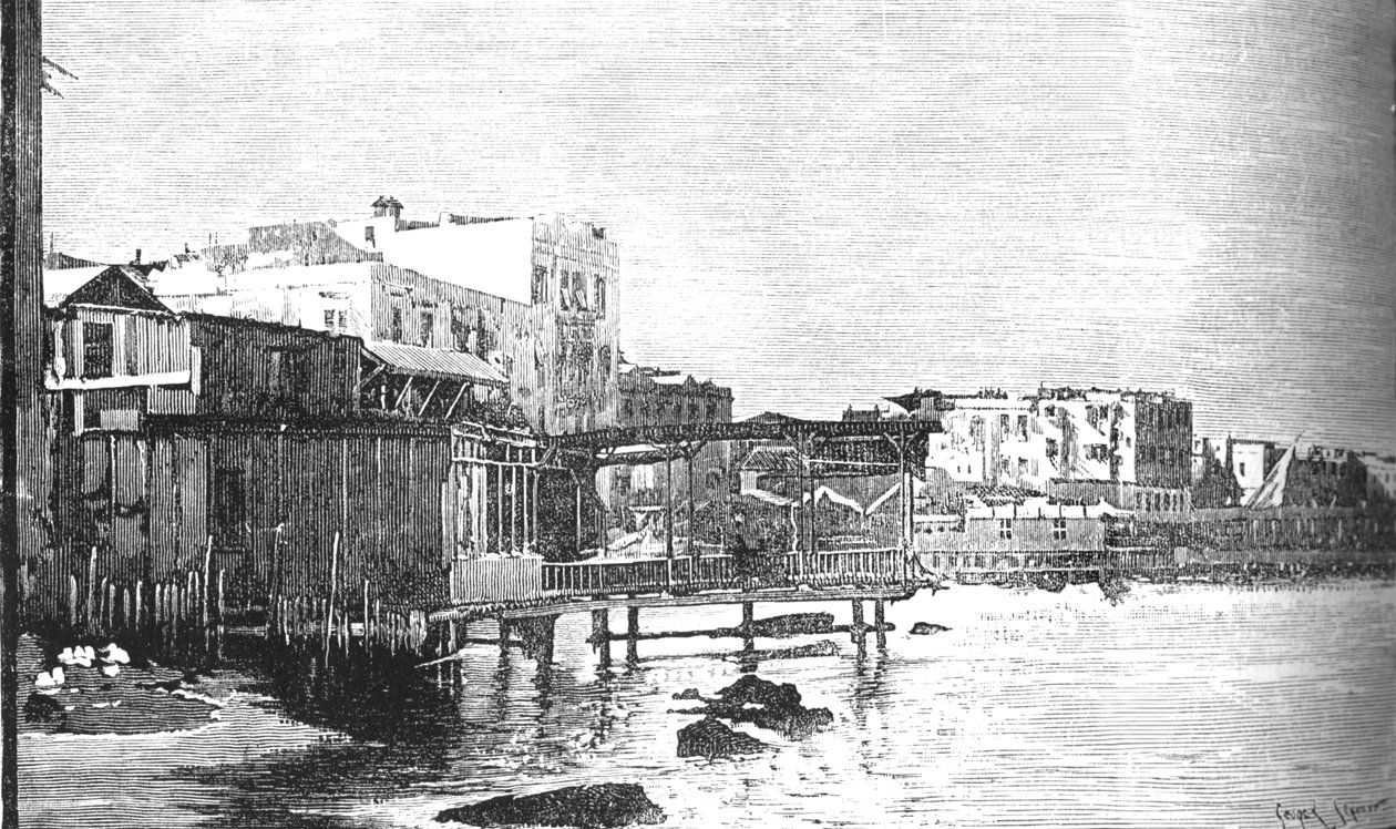 Den gamle havn, Alexandria, c1882 af Unbekannt
