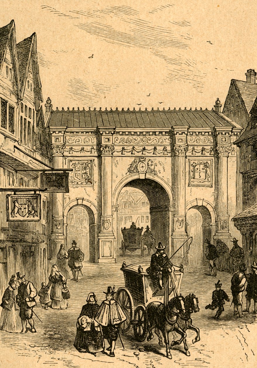 The Old Wooden Temple Bar, 1897. af Unbekannt