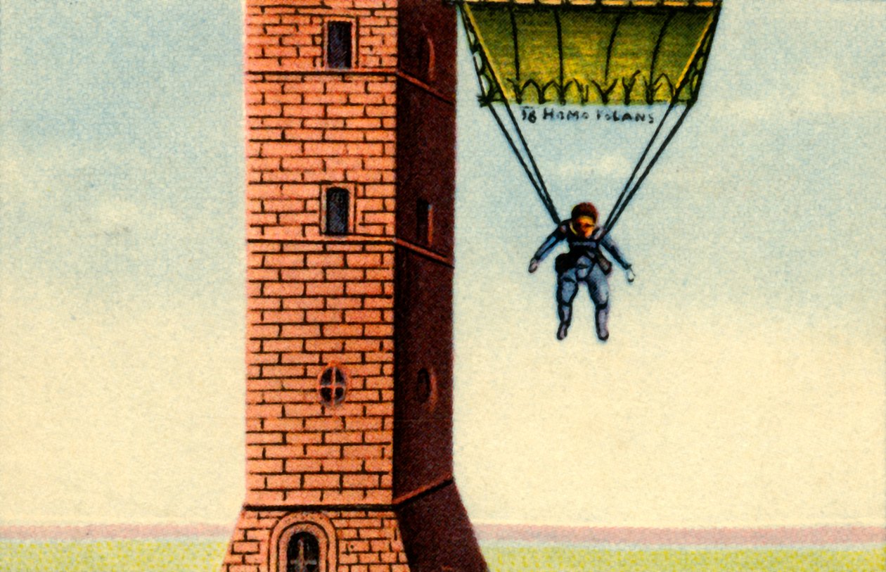 Faldskærmen fra Fauste Veranzio, 1617, 1932. af Unbekannt