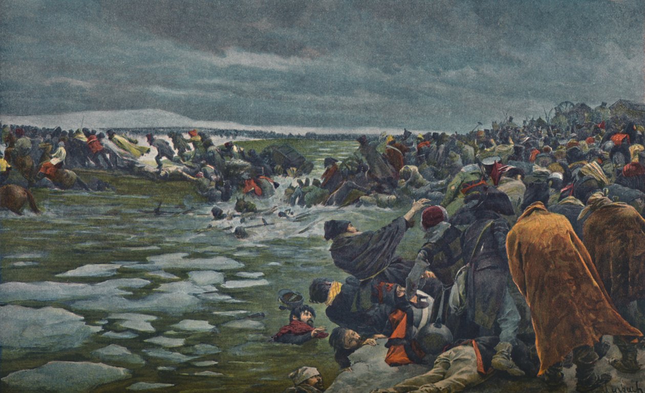 The Passage of the Beresina, november 1812, 1896. af Unbekannt