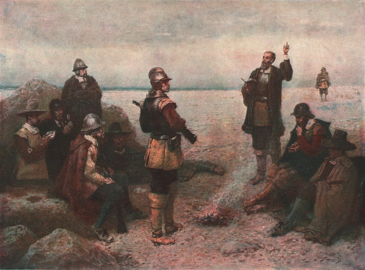 Pilgrimsfædrene, c1869, c1902. af Unbekannt