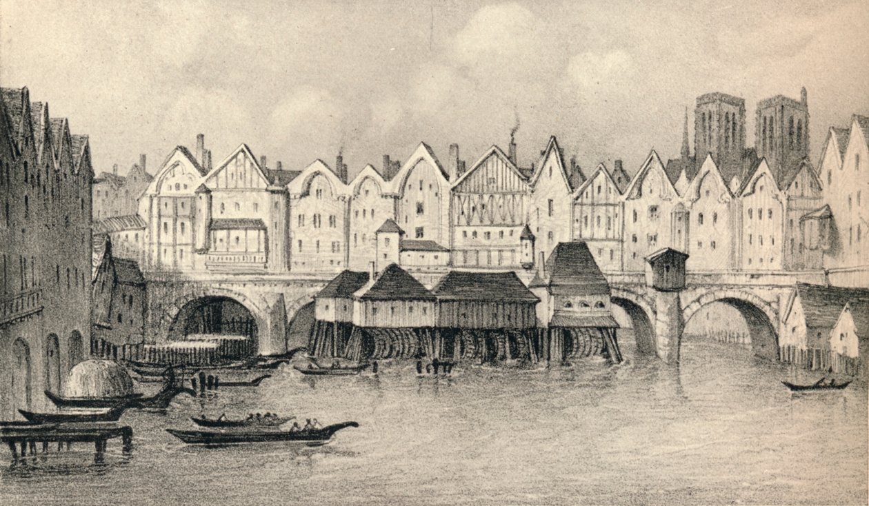 Pont Notre-Dame i 1560, 1915. af Unbekannt