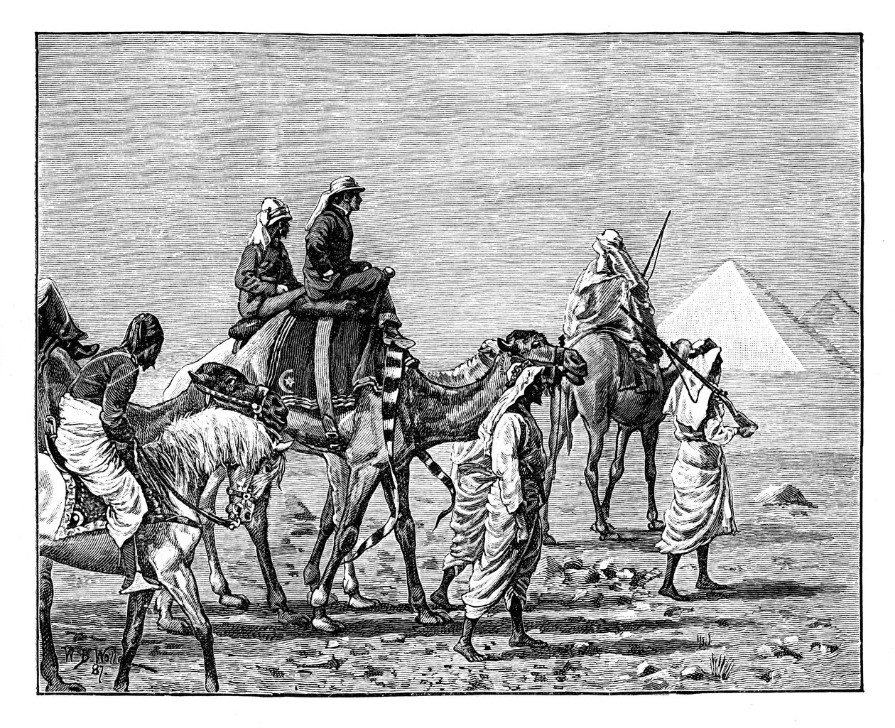 Prinsen af Wales ved pyramiderne, c1861 af Unbekannt