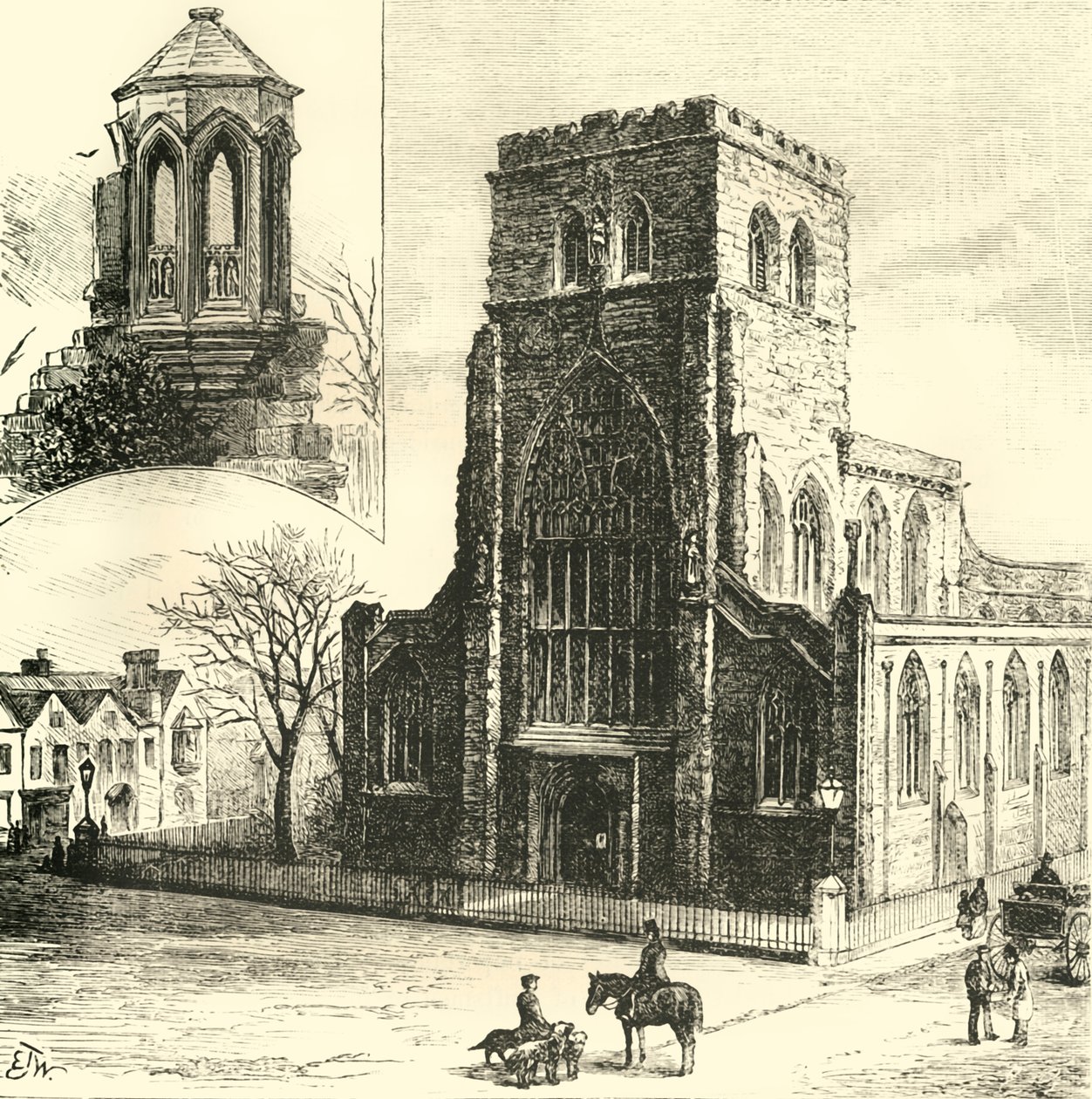 Refektoriets prædikestol. Abbey Church, 1898. af Unbekannt