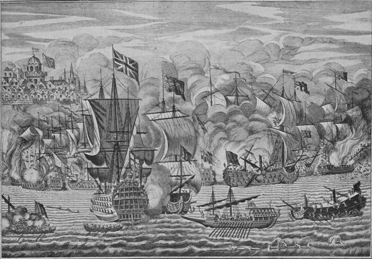 The Relief of Gibraltar, c1710 af Unbekannt