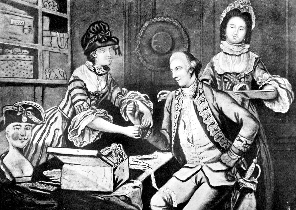 The Rival Milliners, 1770 af Unbekannt