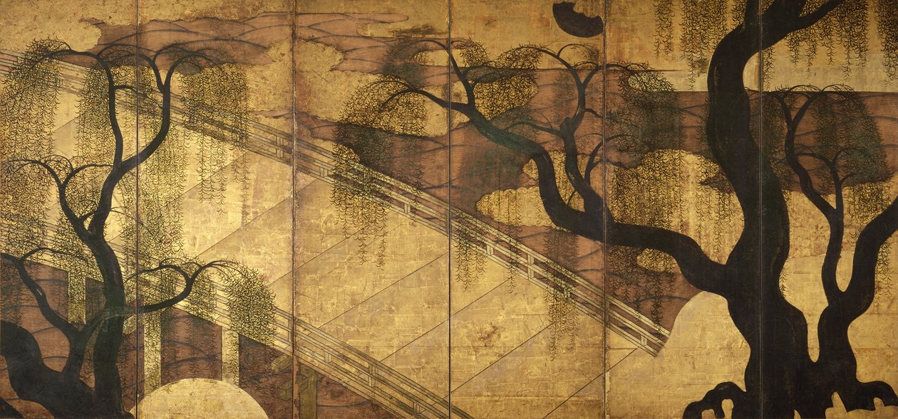 Flodbroen ved Uji, 1568-1615 af Unbekannt