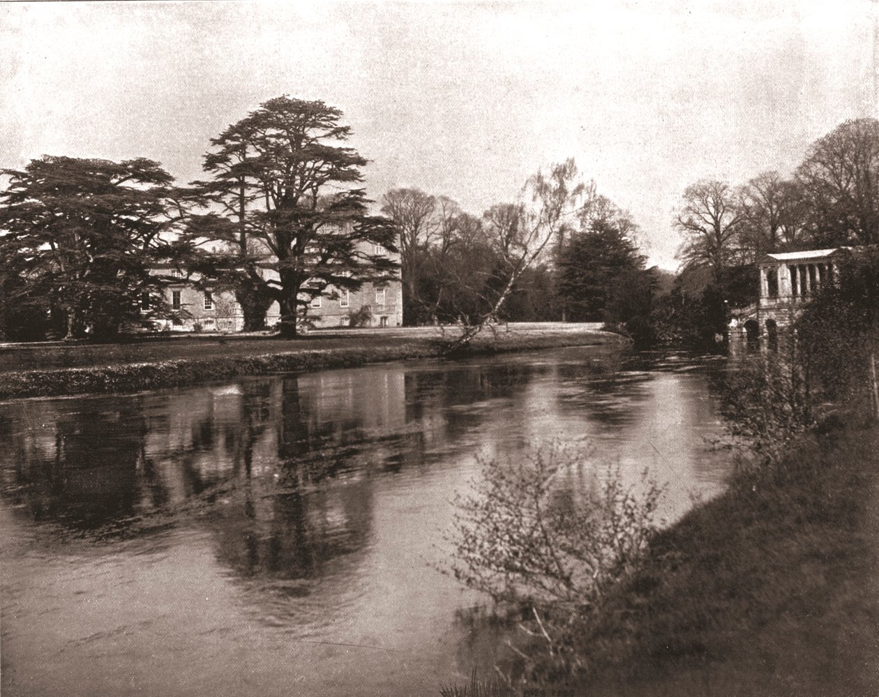 The River Nadder, Wilton House, Wiltshire, 1894. af Unbekannt