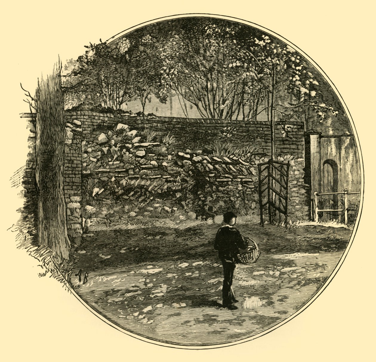 Den romerske mur i Dorchester, 1898. af Unbekannt
