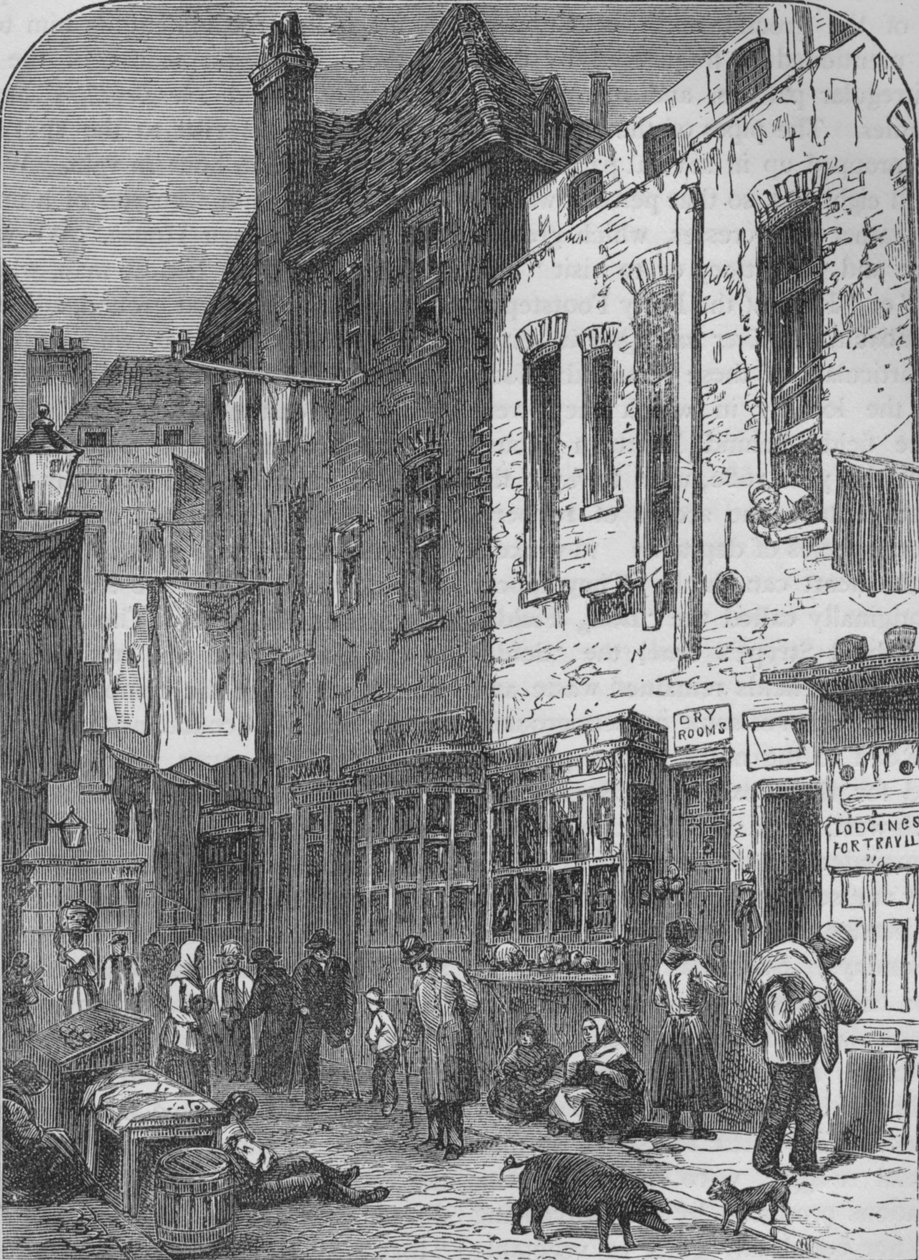 The Rookery of St Giles, London, 1850 1878 af Unbekannt