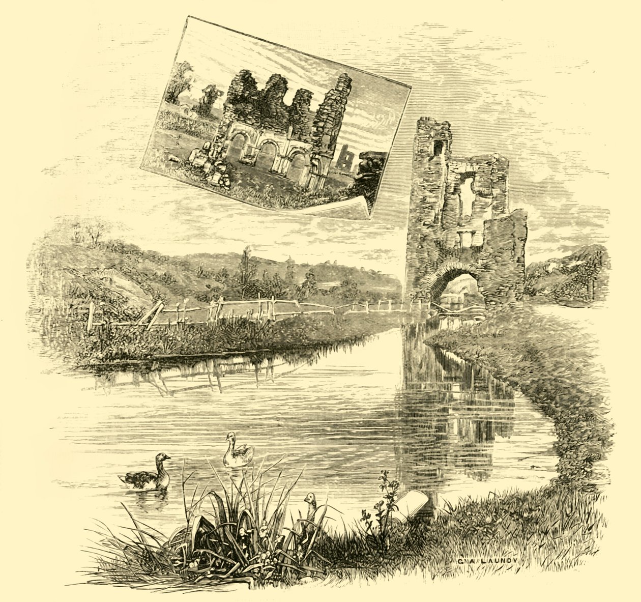 Ruinerne af Mellifont Abbey, 1898. af Unbekannt