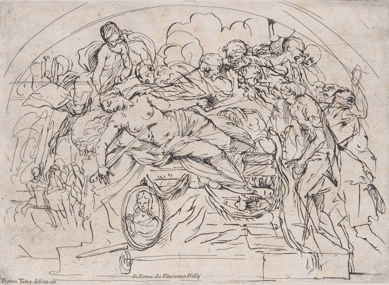 Didos selvmord, 1650-1700. af Unbekannt