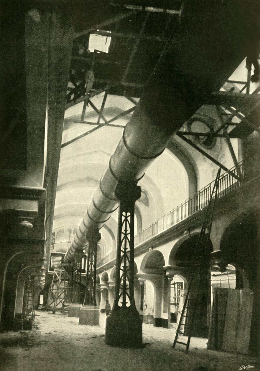 Teleskopet færdiggjort, 1900. af Unbekannt