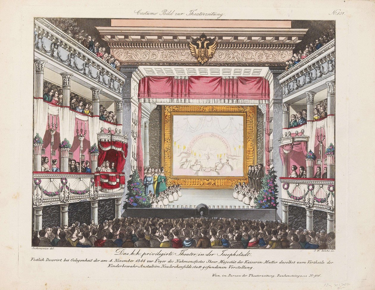 Teatret in der Josefstadt, 1844. af Unbekannt