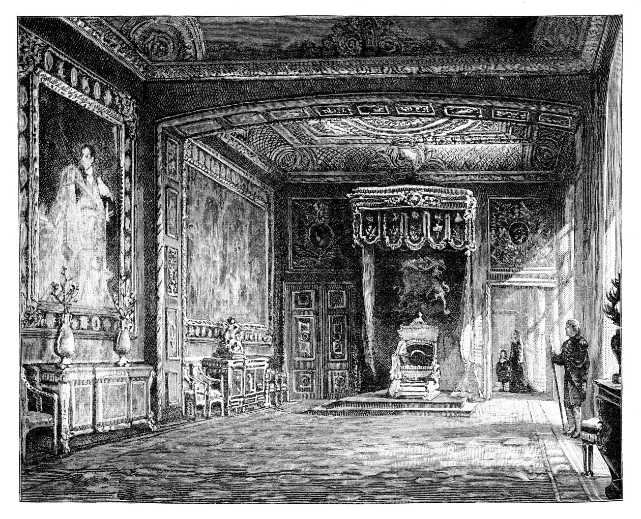 The Throne Room, Windsor Castle, c1888 af Unbekannt