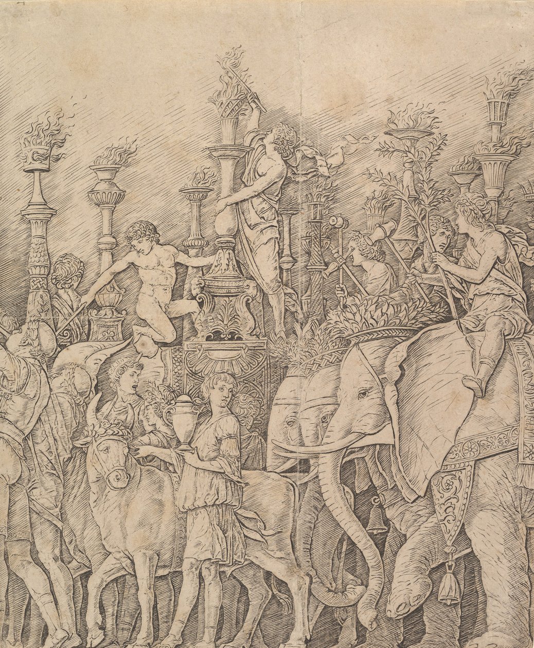 Cæsars triumf: Elefanterne, ca. 1484-92. af Unbekannt